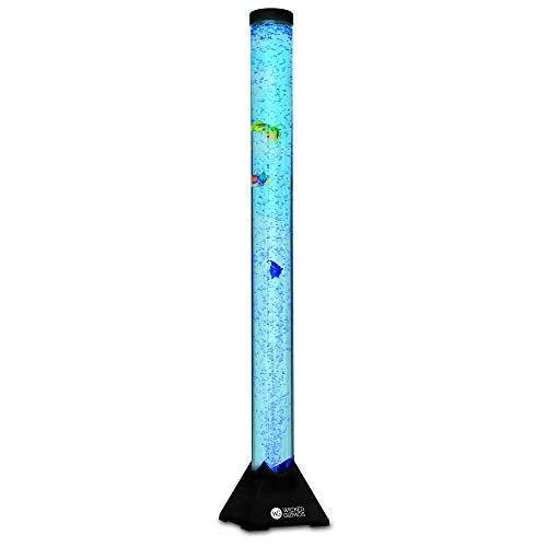 Wicked GIZMOS Large Colour Changing Bubble Lamp LED Light Tubular Freestanding Design with Bubbles and Fish (120cm)