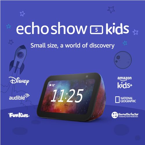 Echo Show 5 (Newest gen) Kids | Designed for kids, with parental controls | Galaxy