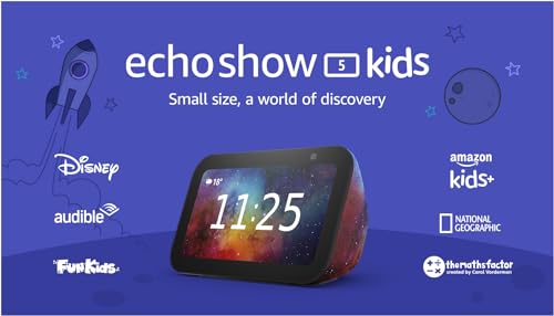 Echo Show 5 (Newest gen) Kids | Designed for kids, with parental controls | Galaxy