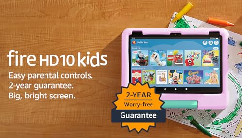 Amazon Fire HD 10 Kids tablet (newest gen) | ages 3–7, includes ads-free books