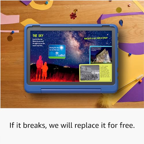 Amazon Fire HD 10 Kids Pro tablet (newest gen)| ages 6–12, long battery life, includes ads-free books