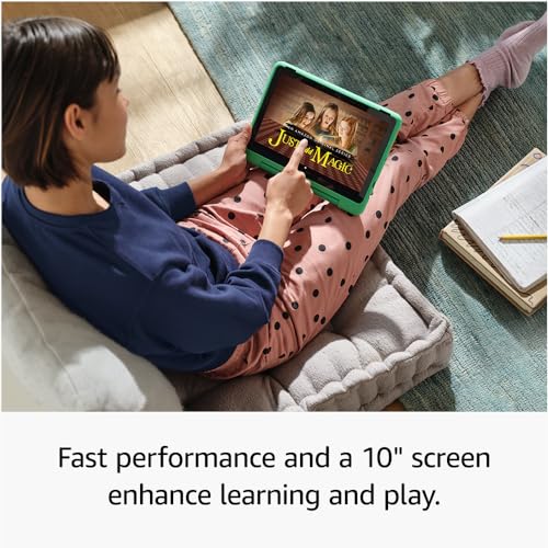 Amazon Fire HD 10 Kids Pro tablet (newest gen)| ages 6–12, long battery life, includes ads-free books