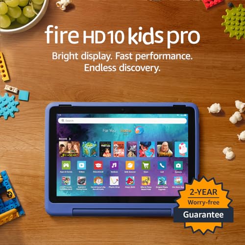 Amazon Fire HD 10 Kids Pro tablet (newest gen)| ages 6–12, long battery life, includes ads-free books