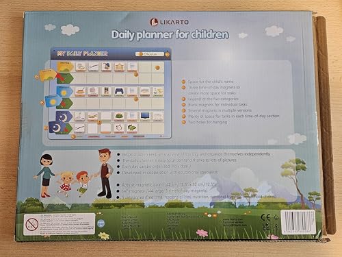 LIKARTO® Visual Timetable Children Daily Routine Chart - Montessori Magnetic Board