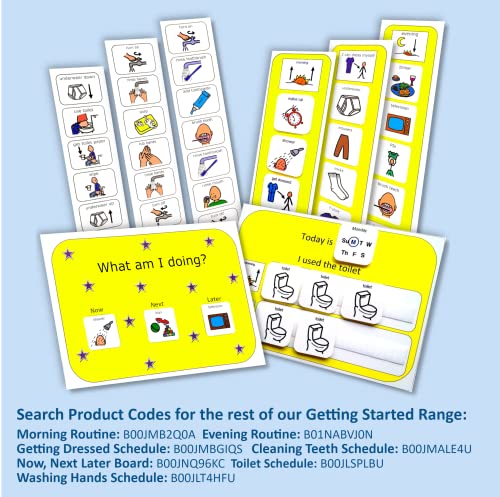 Potty Training Sticker Chart Visual Aid - Teaches Kids to Use the Toilet – SEN –Autism