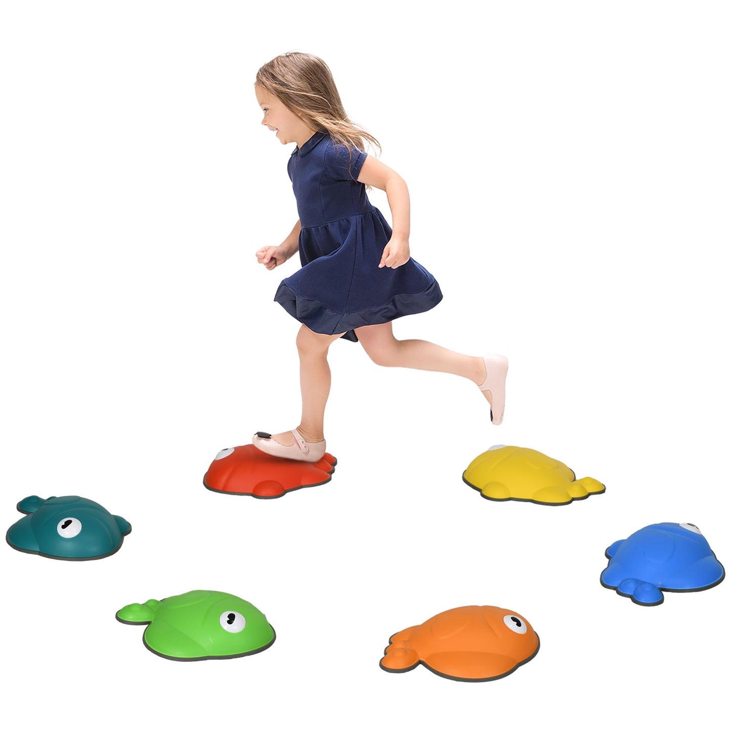 AIYAPLAY Stepping Stones Kids, 9 Pcs Goldfish Shaped Balance Stepping Stones for Sensory