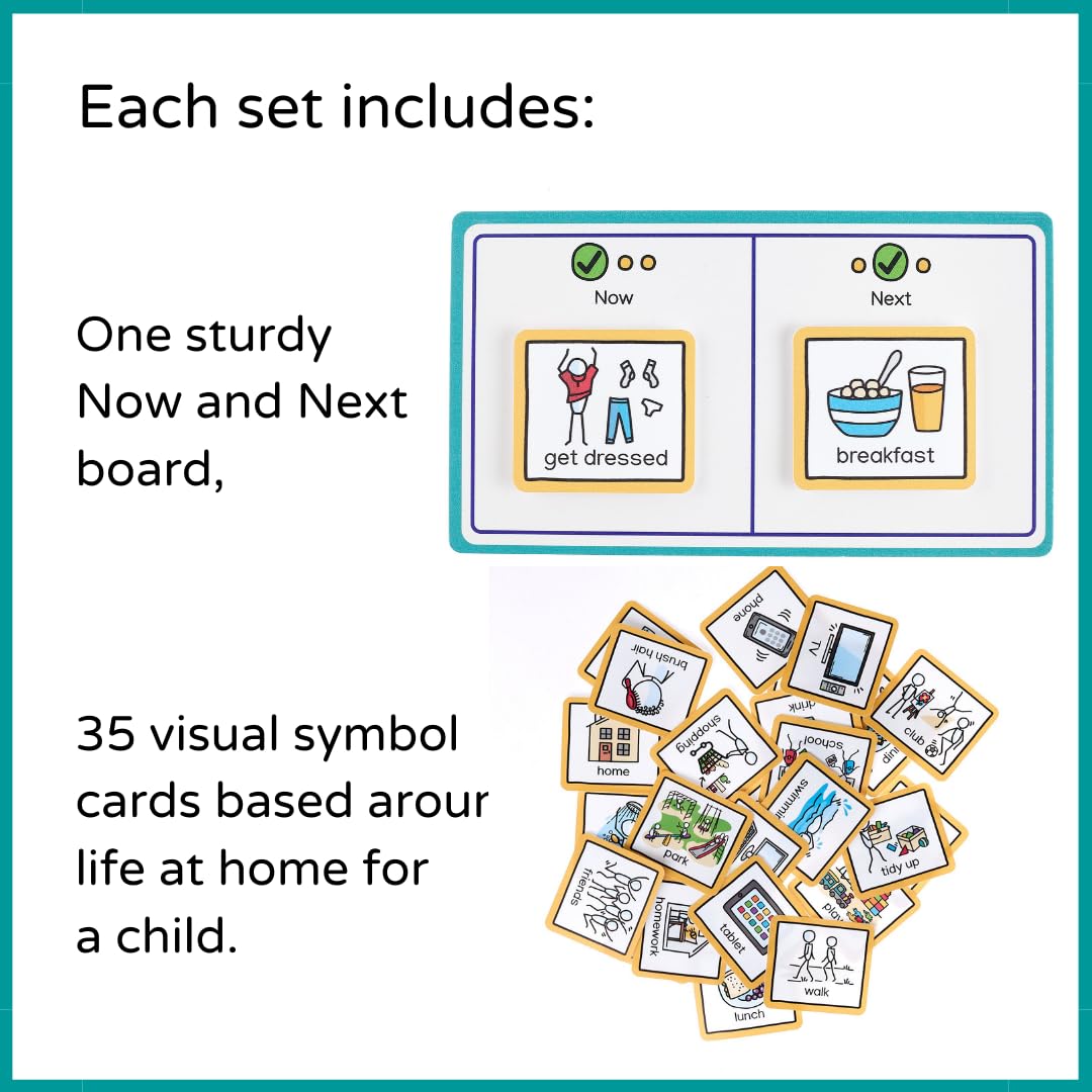 Now and Next Board for autism with 35 Visual Symbols for Home by Create Visual Aids