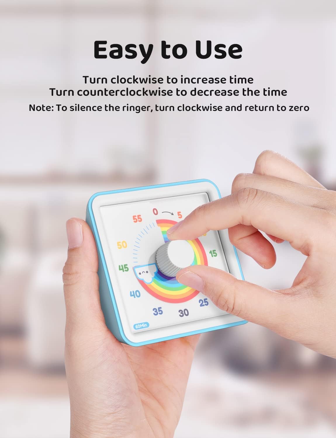 LIORQUE Visual Timer for Kids, 60 Minute Visual Countdown Timer