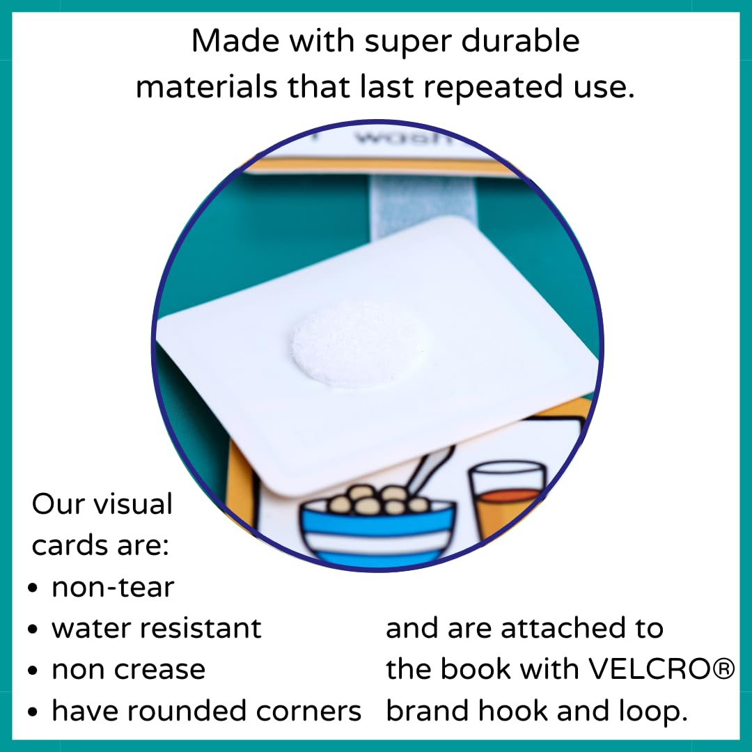 Visual Timetable For Home Visual Schedule Routine Chart for kids with 35 durable visual pecs