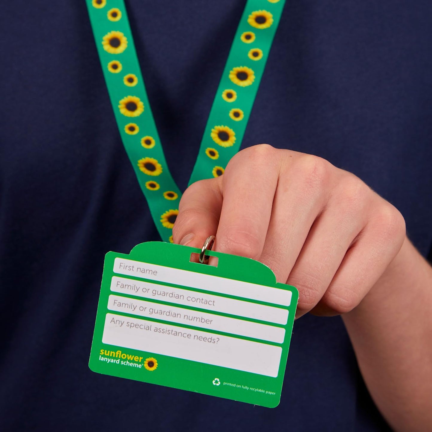 Hidden Disabilities Sunflower Lanyard and ID Card