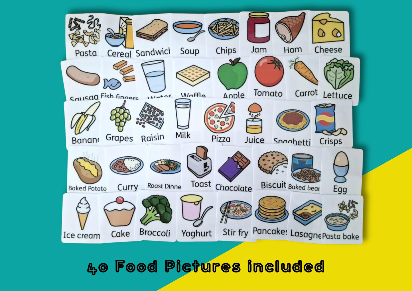 Learning Fun Resources Visual Food Choices board - Autism, special needs