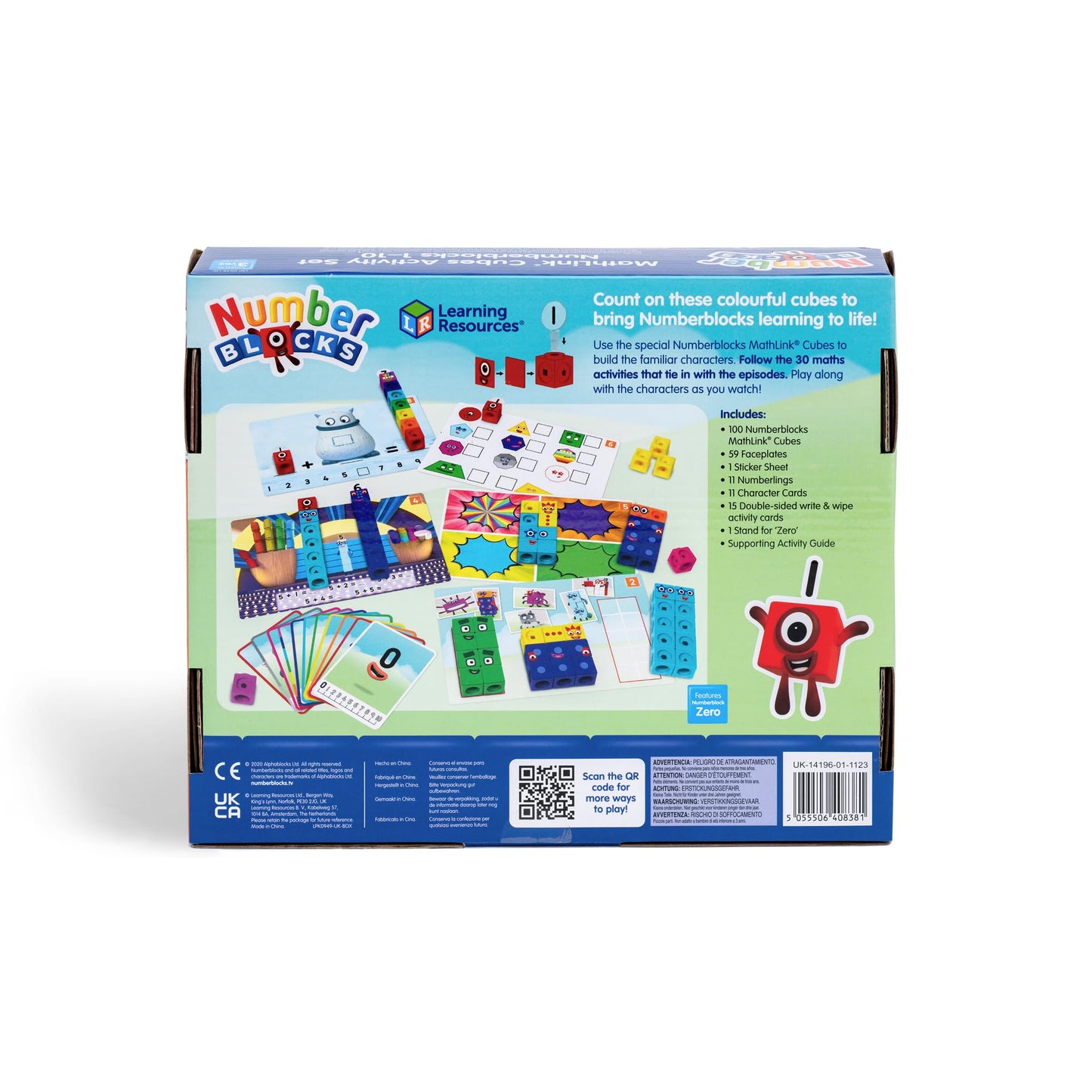 Learning Resources MathLink Cubes Numberblocks 1-10 Activity Set, Early Years Maths Learning, Build, Learn & Play in The Classroom & at Home