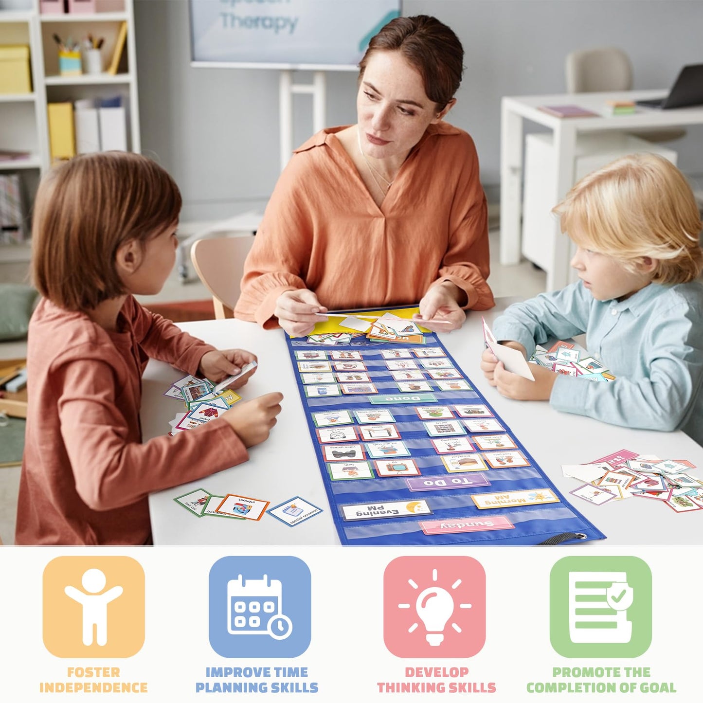 Visual Timetable 132 PECS Cards Weekly Behaviour Charts for Children, Now and Next Autism