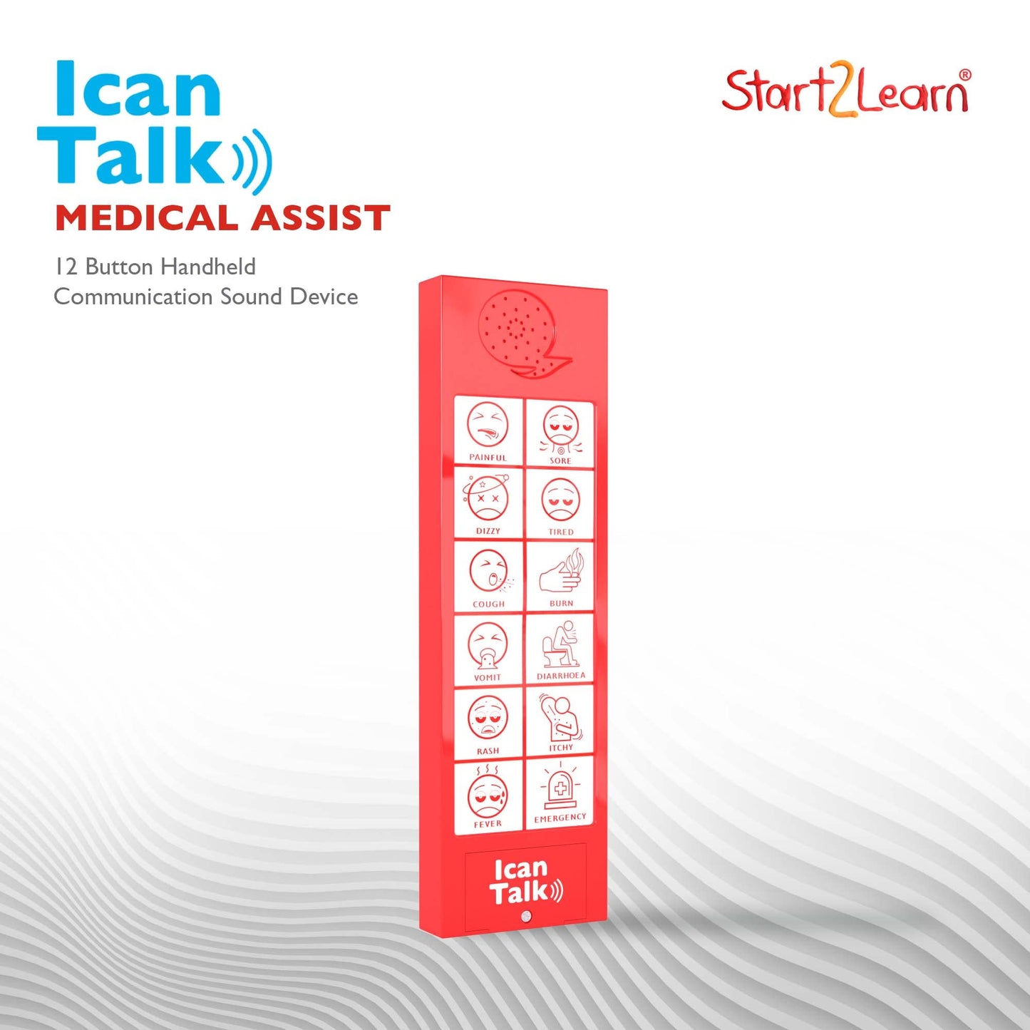 Start2learn- iCan Talk Medical Assist UK, Handheld Communication Sound Device