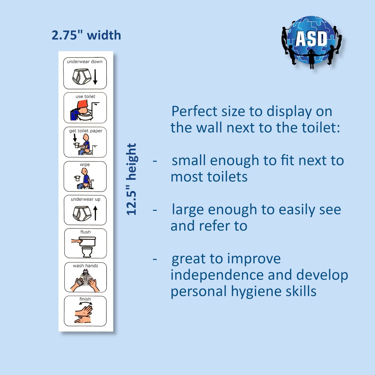 Potty Training Visual Aid Kids – Teaches Kids to Use the Toilet – SEN –Autism Learning Resources