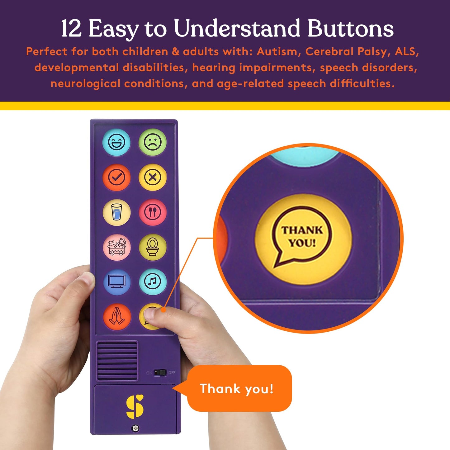 Special Supplies AAC Communication Device for Speech Therapy, Talker Buddy Communication Device