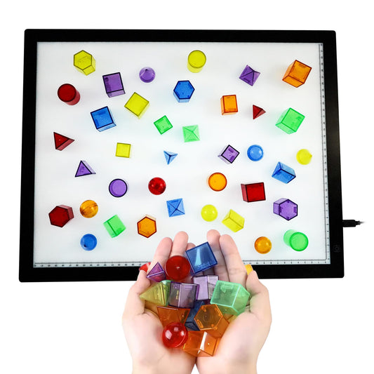 MagicMeadow LED Light Panel & Geometric Shape Bundle | Autism-Friendly Building Blocks