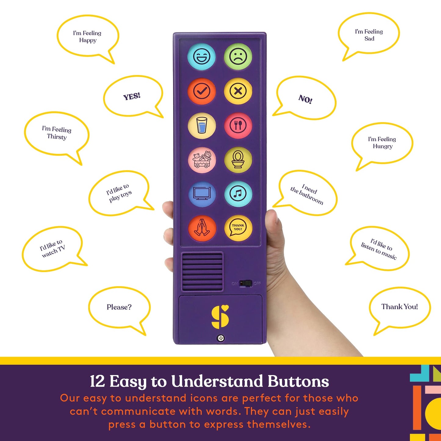 Special Supplies AAC Communication Device for Speech Therapy, Talker Buddy Communication Device