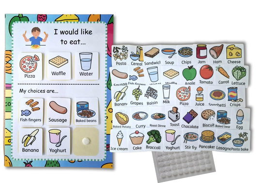 Learning Fun Resources Visual Food Choices board - Autism, special needs