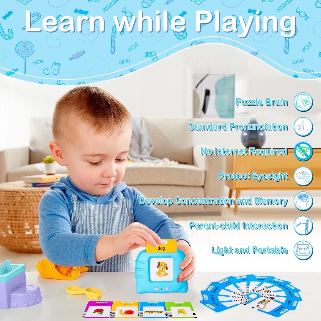 Talking Flash Cards Early Educational Toys for 3 4 5 6 Year Old Baby Boys Girls, Preschool