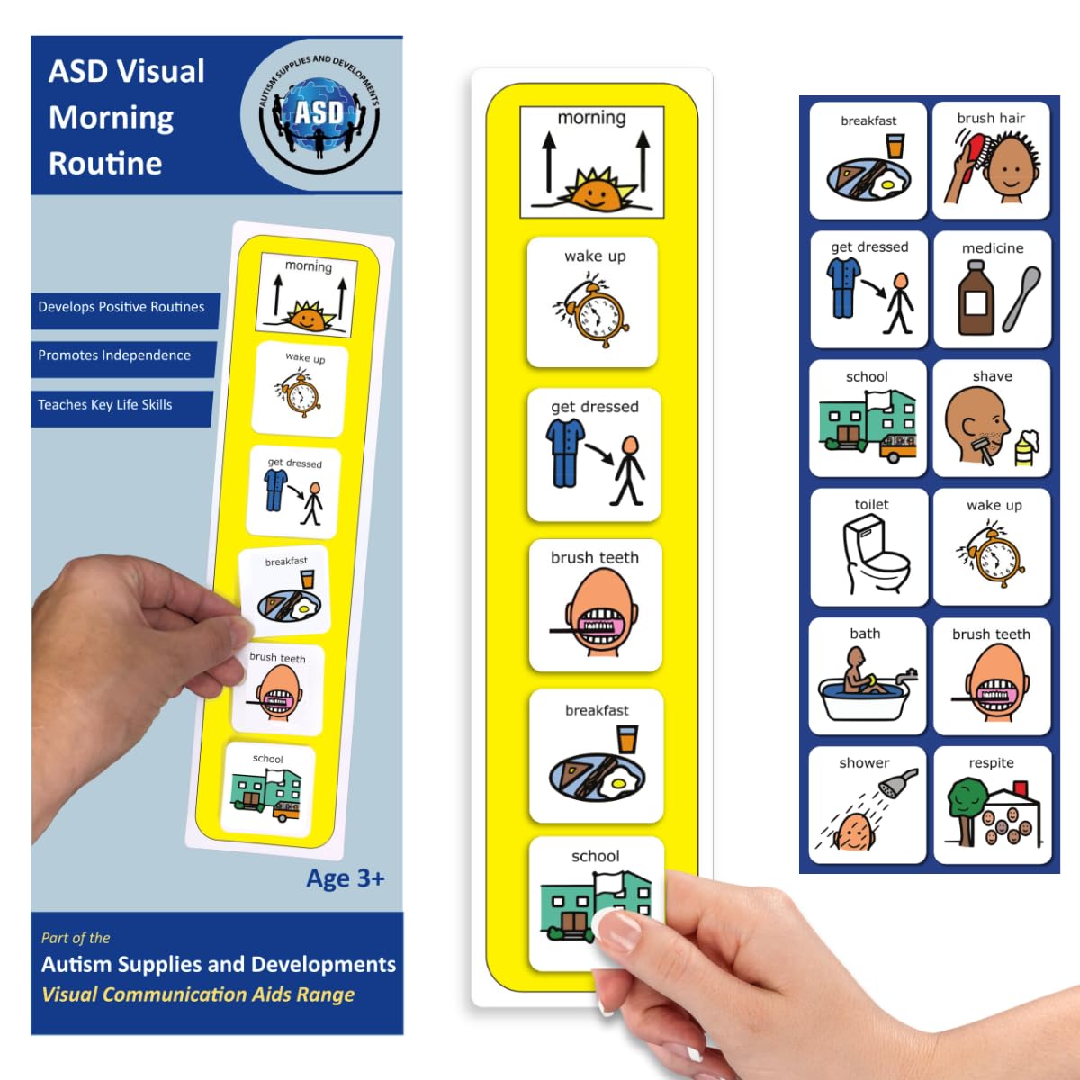 Morning Routine Visual Schedule for Kids, Autism, ADHD – Durable Schedule Board