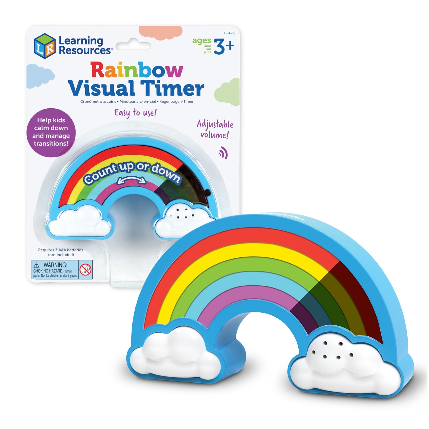 Learning Resources Rainbow Visual Timer for Kids, Sensory Timer for Autism, ADHD