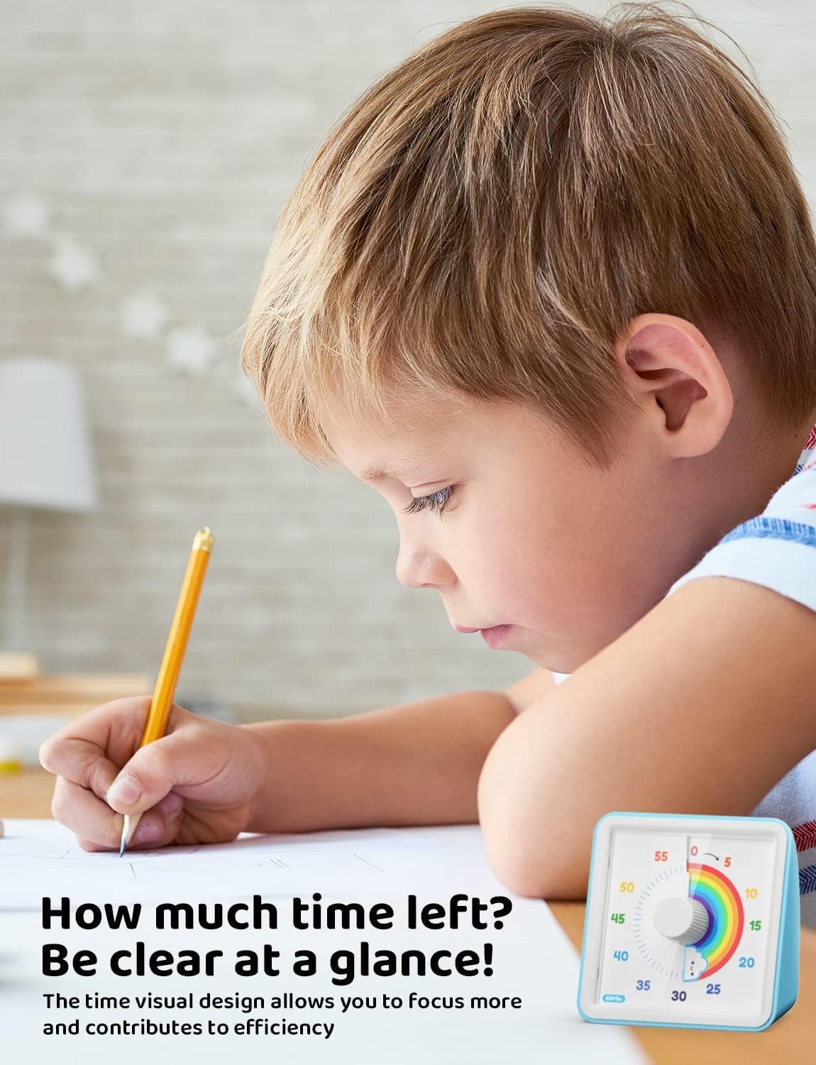 LIORQUE Visual Timer for Kids, 60 Minute Visual Countdown Timer