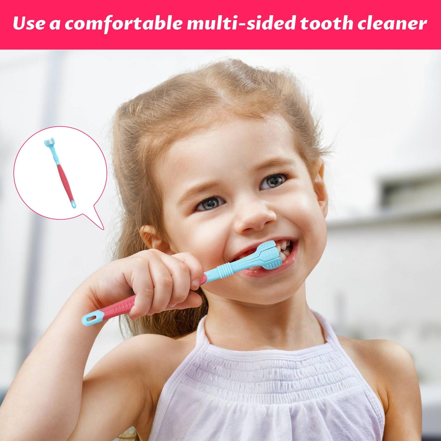 Autism Toothbrush Kids,4PCS 3 Sided Toothbrush Kids,3 Sided Toothbrushes,3 Sided Sensory