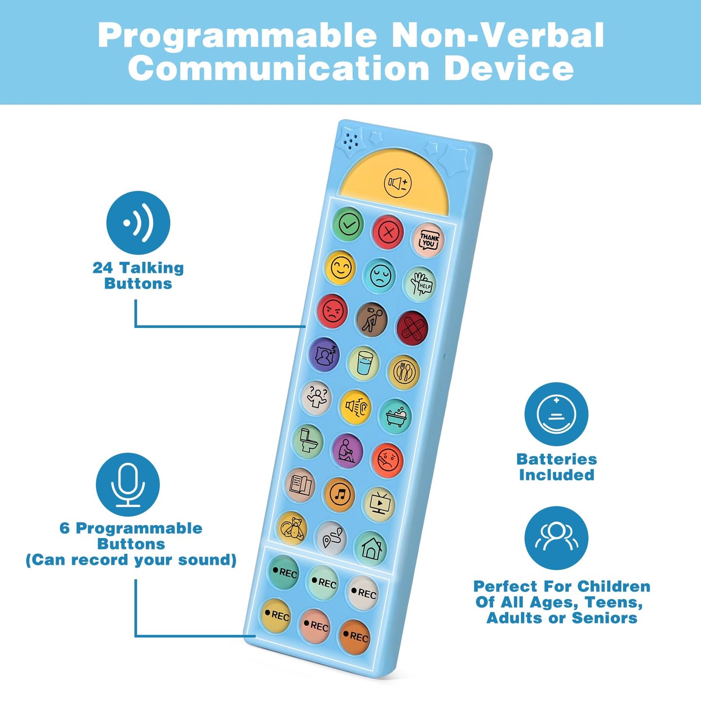 AAC Communication Device for Autism, Joyreal Autism Sensory Equipment for Speech Therapy