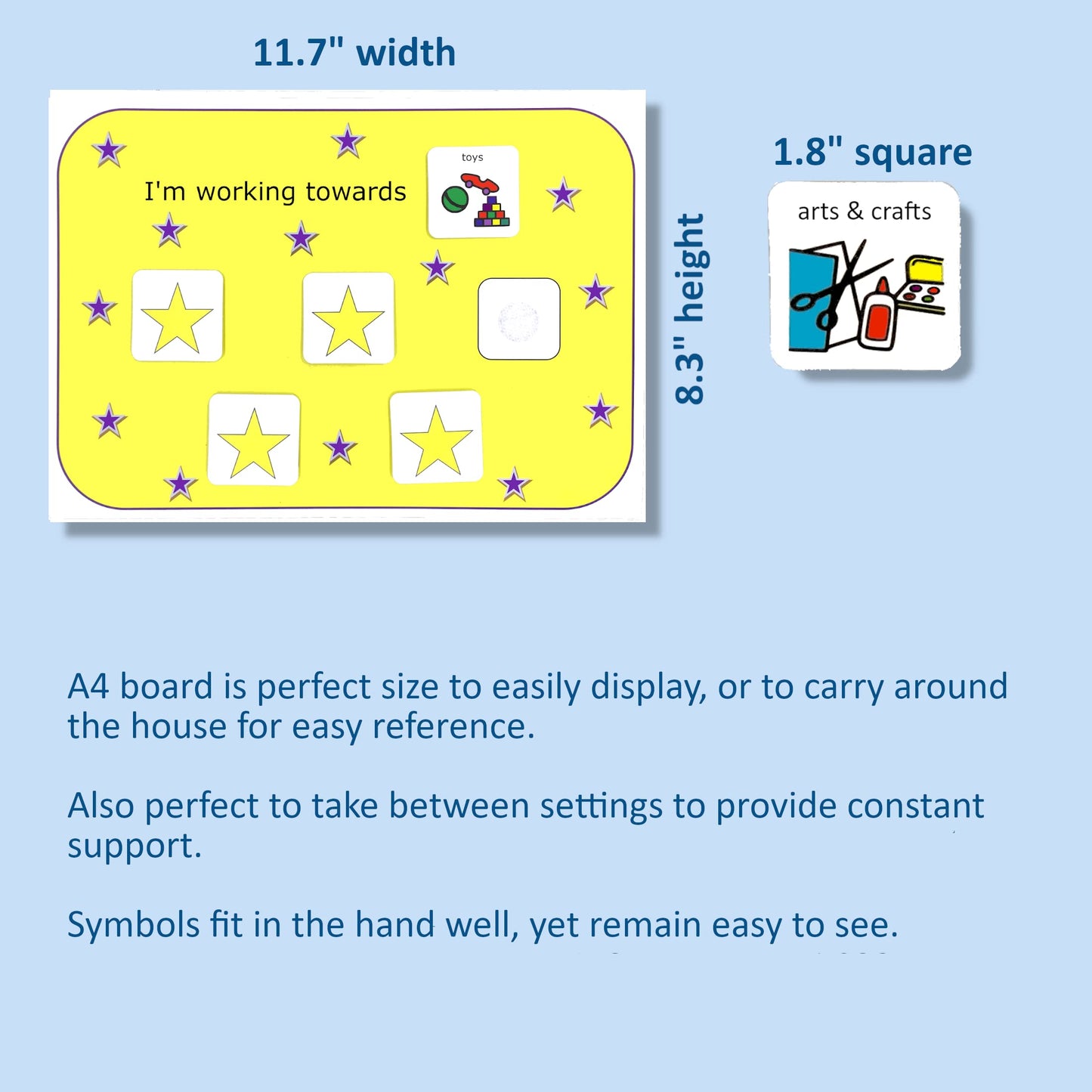 Reward Chart – Reusable Behaviour Management Visual Symbol Sticker Star Chart Board