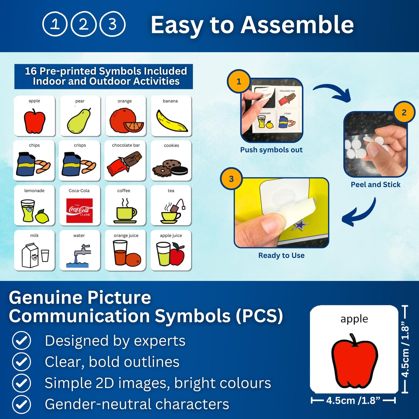 Snack Choice Nonverbal Communication Board –15 Communication Cards – SEN