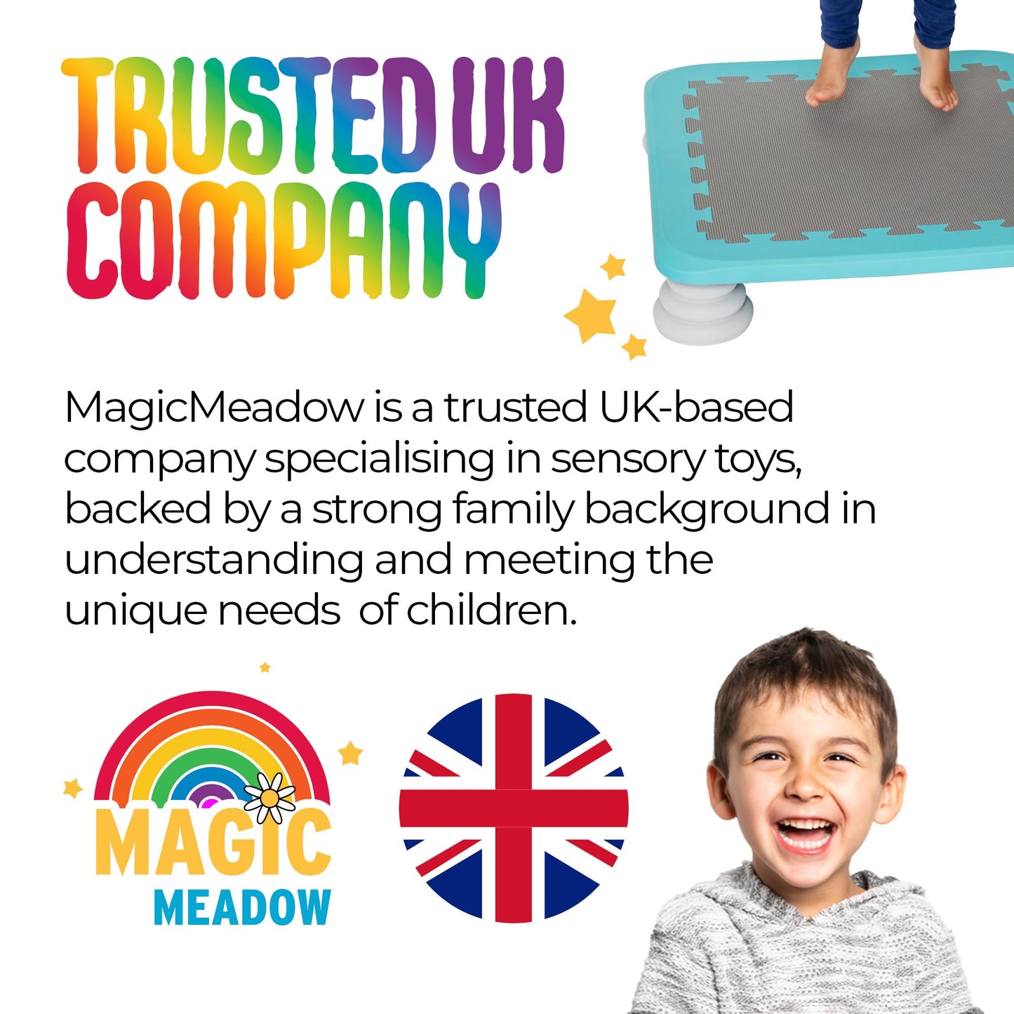 MagicMeadow Children’s Trampoline Board | Enchanting Children’s Trampoline Board | An Autism-Friendly Sensory Toy for Active Play & Therapy (Red)