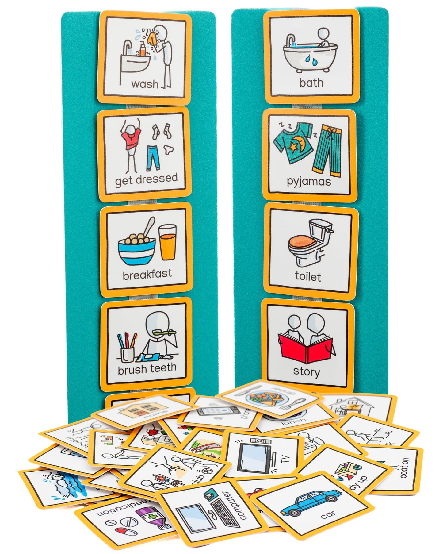 Visual Timetable For Home Visual Schedule Routine Chart for kids with 35 durable visual pecs