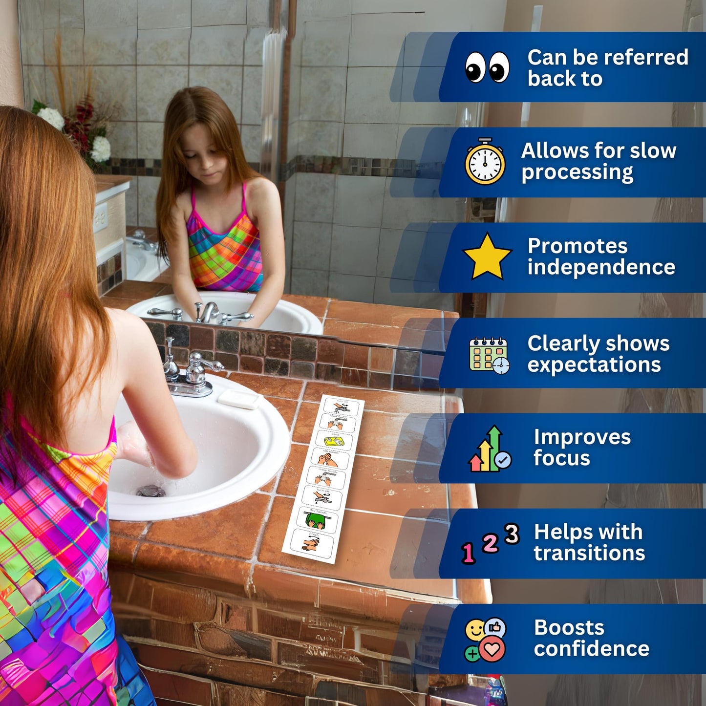 Autism Washing Hands Visual Aid –Independent Hand Washing for Kids –SEN –Autism Learning Resources –Visual Timetable for Autistic Children–Flash Cards