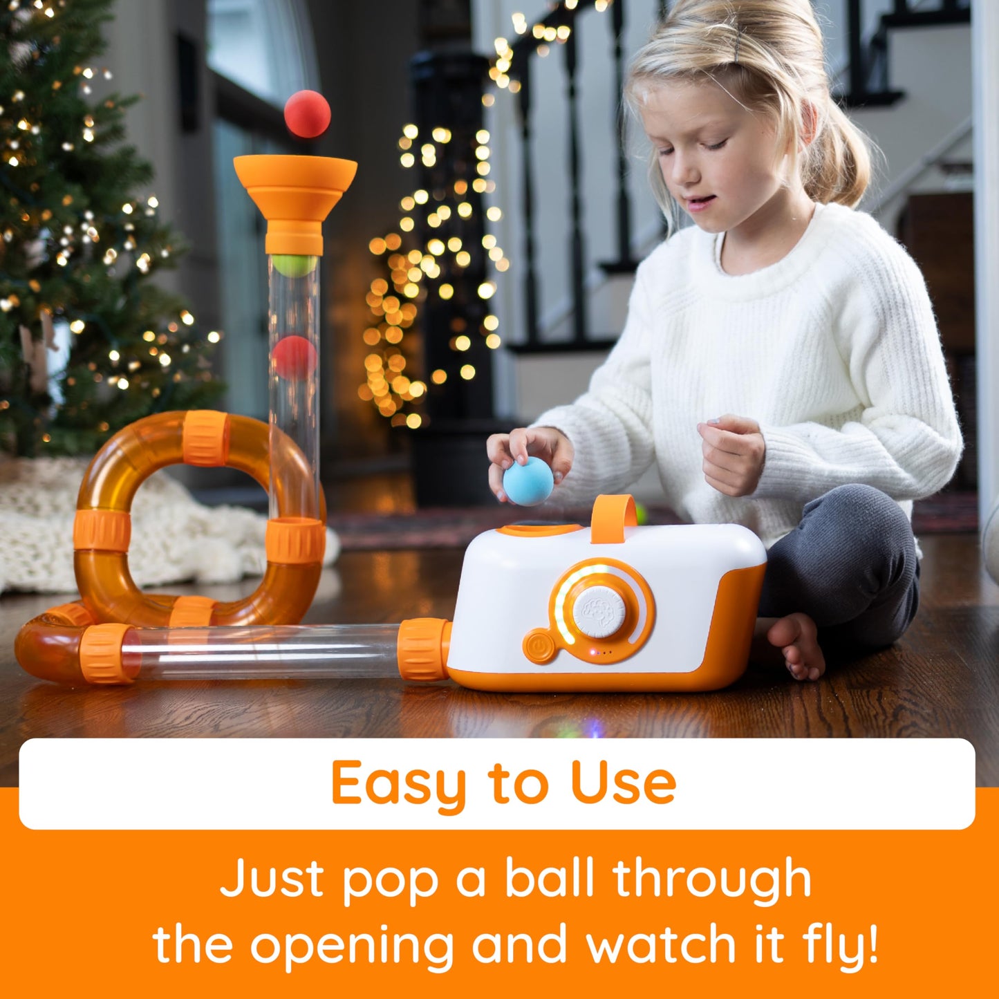 Fat Brain Air Toobz | Air-Powered Ball and Tube Physics Toy | Science Experiments for Kids | Creative Stem Toys | Kids Toys Ages 3+ Years, B-23149