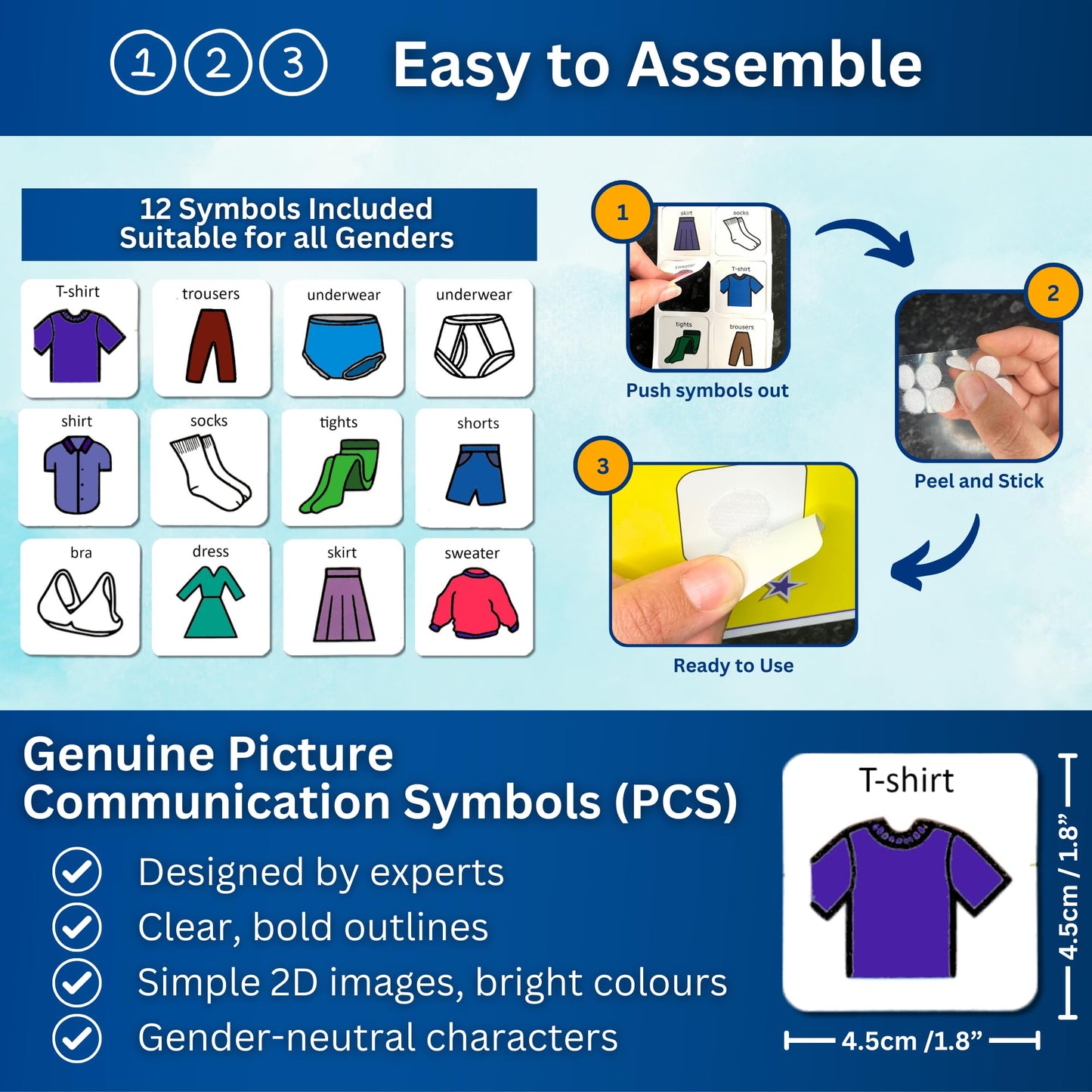 Visual Getting Dressed Schedule – Getting Dressed Routine Timetable Cards compatible with PECs Symbols & Boardmaker PCS (for non-verbal, ADHD, ASD, Autism, Kids, Children, Toddlers) (English)