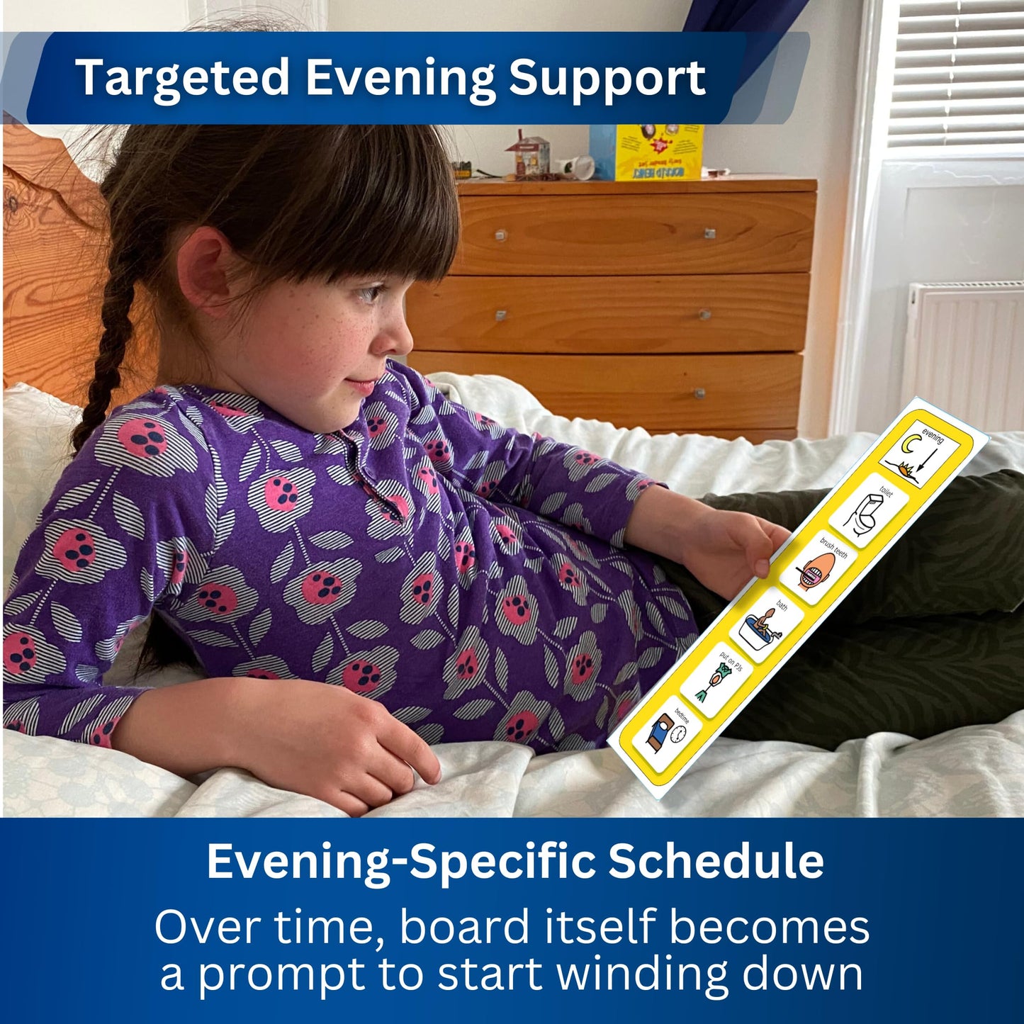 Bedtime Routine Kids Daily Schedule – Visual Schedule for kids with Autism