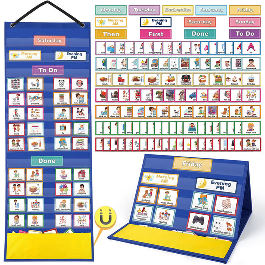 Visual Timetable 132 PECS Cards Weekly Behaviour Charts for Children, Now and Next Autism