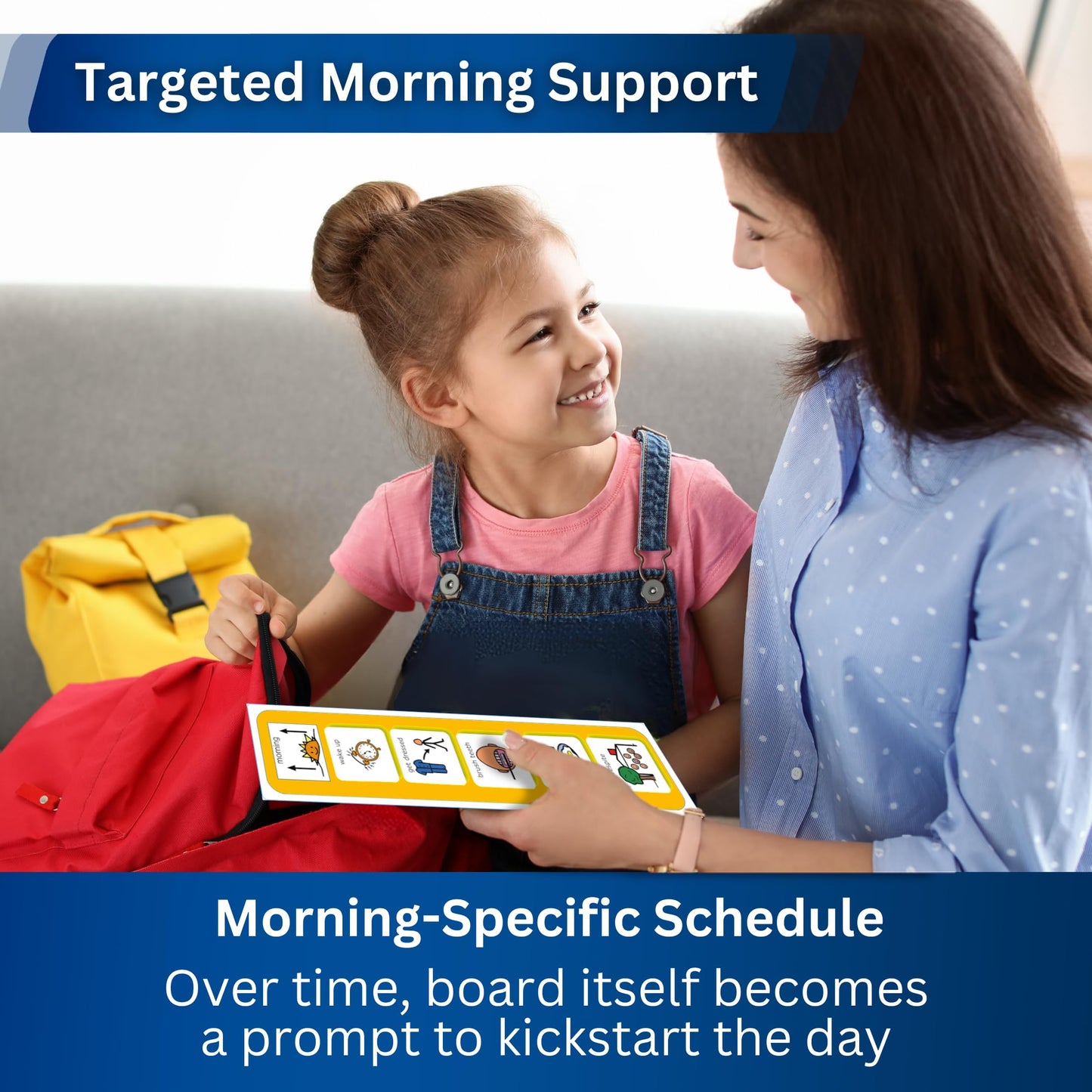 Morning Routine Visual Schedule for Kids, Autism, ADHD – Durable Schedule Board