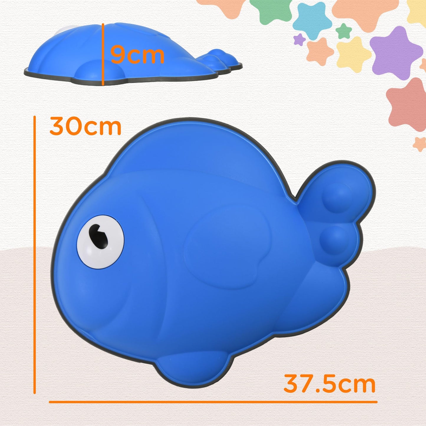 AIYAPLAY Stepping Stones Kids, 9 Pcs Goldfish Shaped Balance Stepping Stones for Sensory